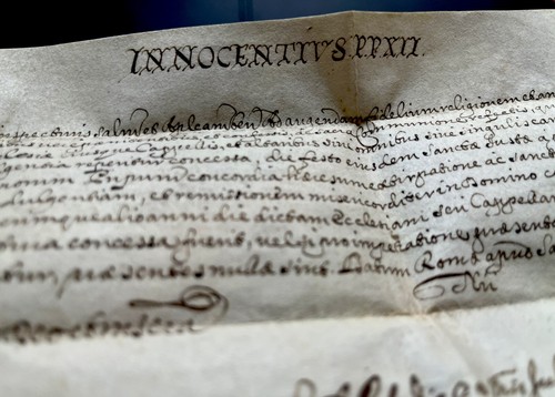 POPE CLEMENT XI SIGNATURE AS CARDINAL ALBANI - Concession of Indulgences 1695 - Picture 2 of 5