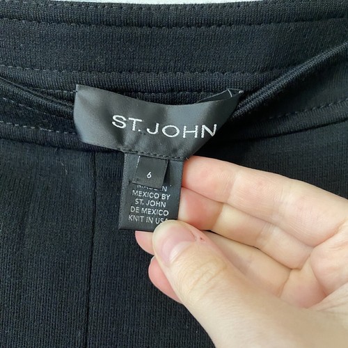 St John pantaloni da donna neri dritti taglia 6 - Foto 2 di 6