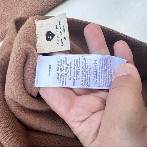 Sudadera pulóver de 3 botones Madewell marrón neutro polar, mediana para mujer - Imagen 5 de 8