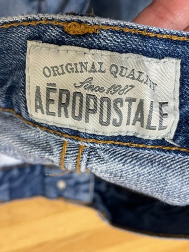 Aeropostale Jeans Men's 32/34 Blue Denim Medium Wash Faded Bootcut Leg Slim-Fit - Picture 9 of 11