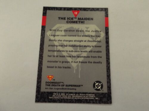 Skybox / DC Doomsday: The Death of Superman "THE ICE MAIDEN COMETH!" #12 Card - Picture 2 of 2