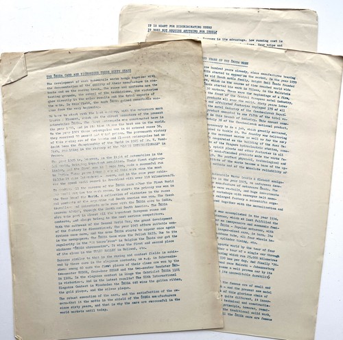 Skoda 1859-1959 Superb rare original 1950s press pack. Brochures, Photos etc. - Picture 3 of 12
