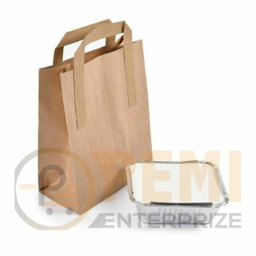 Bolsas de papel Kraft SOS marrón mediano (paquete de 150) - bolsas de almuerzo, cena, comida para llevar - Imagen 5 de 8