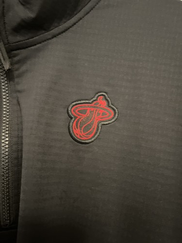 Miami Heat Sweatshirt Mens Xl Black Quarter Zip Engineered Nike Jacket - Picture 2 of 6