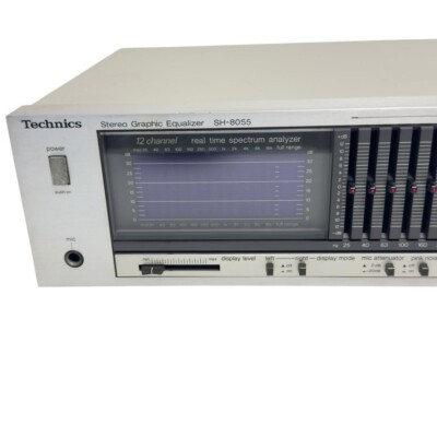 Technics 　　グラフィックイコライザー オーディオ機器　SH-8055 Technics Vintage Graphic Equalizer EQ Sh-8055 Silver Works