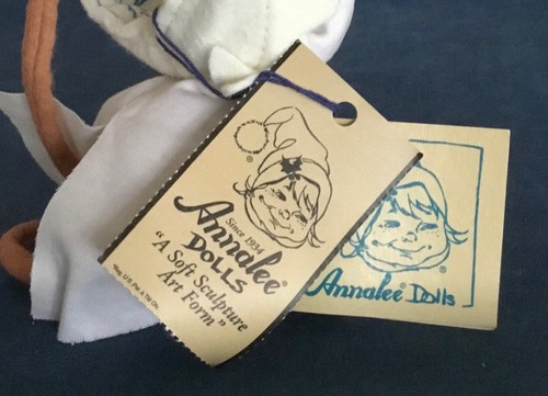 Annalee Mobilitee 7" Angel Mouse Vintage 1997 White & Blue Wings #7724 NOS - Imagen 4 de 7