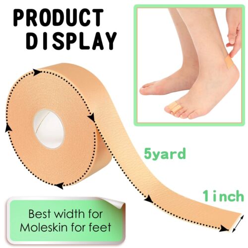 6 Rolls Adhesive Pads Blister Prevention Toe Tape Anti-wear Heel Pad Bandages - Picture 2 of 7
