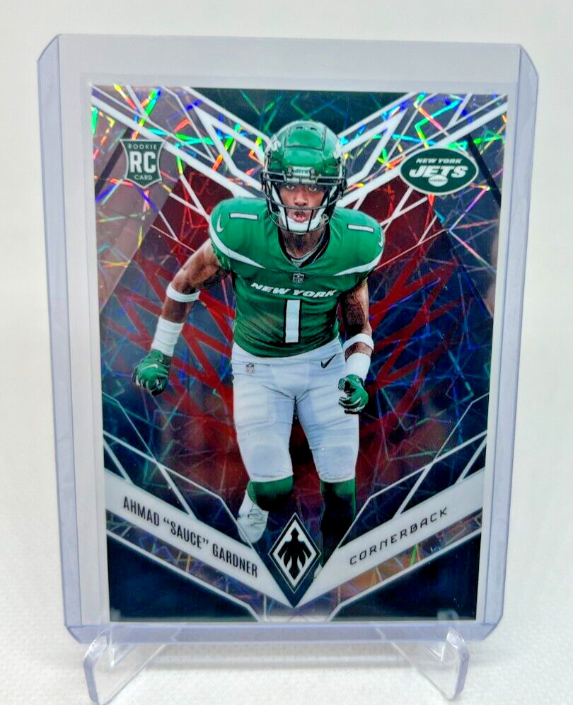 2022 Panini Phoenix AHMAD SAUCE GARDNER RC Fire & Ice Prizm 40/50 #128 Jets