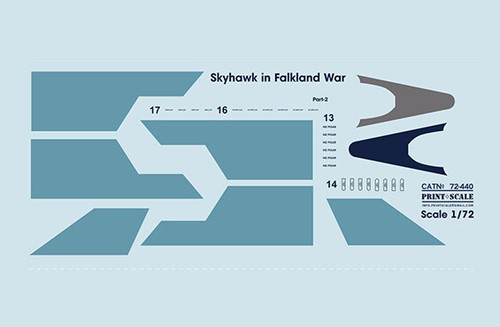 Print Scale 72-440 1/72 Skyhawk in Falkland War Part 2 Complete set 1,5 leaf UK - Afbeelding 11 van 12