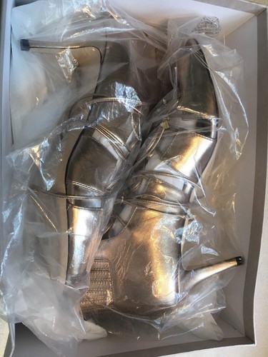 Jimmy Choo Myrtle 65 Gold Metallic Nappa Lace Up Sandals Sizes 8.5 - Picture 2 of 8