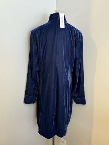 SOFT SURROUNDINGS Duster Cardigan Sweater Deep Blue Velvet Size NWT - Picture 4 of 8