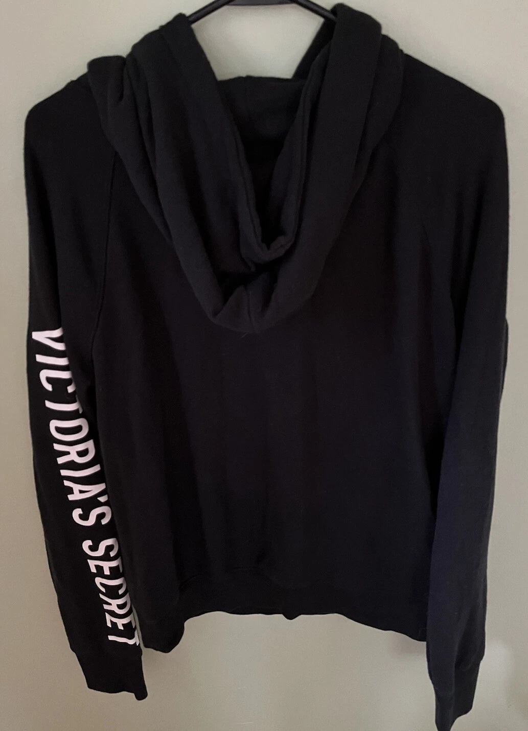 UNDERCOVER Felpa con cappuccio pullover donna Victoria's Secret nero bianco lettere piccole