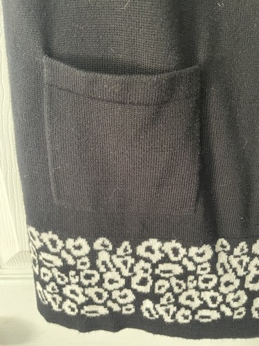 Style & Co Macy’s Black White Short Sweater Dress Petite Medium Pockets NWOT - Picture 2 of 6
