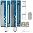 Corner Shower Rail 3 Way Angled Wall Adapter Ceiling Support Bath Rod U&L Shape