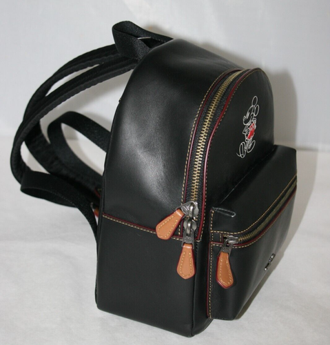 DISNEY X COACH Mickey Mouse Charlie Limited Ed. Leather Backpack N°A1781-F59837 - Picture 9 of 16