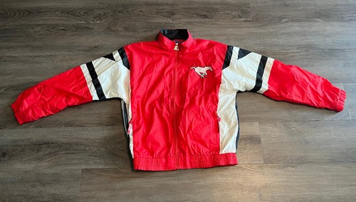 Vintage Starter Calgary Stampeders Windbreaker Jacket- Size Medium- With Hood - Picture 3 of 6