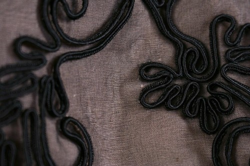 Vintage 1950-1960’s Black Wiggle Cocktail Dress Medium Steampunk style b5 - Picture 3 of 8