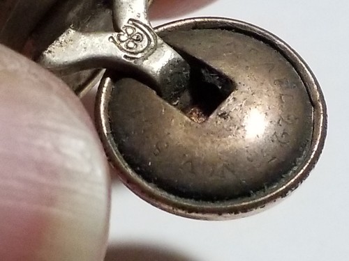 Antique Brass/ Copper Cufflinks 1800's Unique Marked Pat Apl 22, 73, Nov 15, 81 - Picture 11 of 18