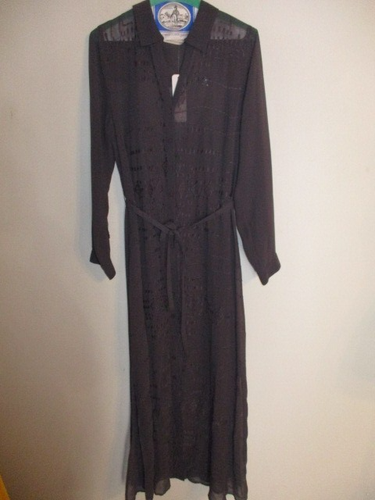 NWT Soft Surroundings Ibiza Lined Embroidered Maxi Dress in Quarry Gray Size S - Picture 2 of 10