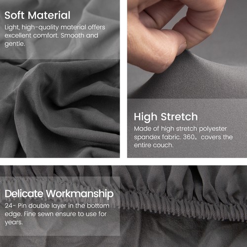 Sofa Covers Elastic Couch Cover L-shape Sectional Corner Sofa Slipcovers - Picture 33 of 119