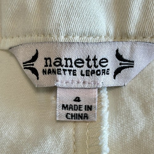 Pantalone Nanette Lepore taglia 4 avorio con tasca a botte nuovo con etichetta - Foto 6 di 8