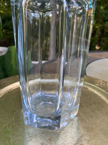 Jarra de cristal de plomo azul claro firmada STROMBERGSHYTTAN GLASS SUECIA - Imagen 3 de 10