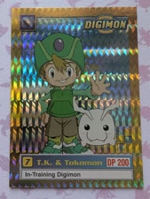 Digimon 10 Of 34 #7 T.K. And Tokomon Animated Series 1 Holo Foil D1