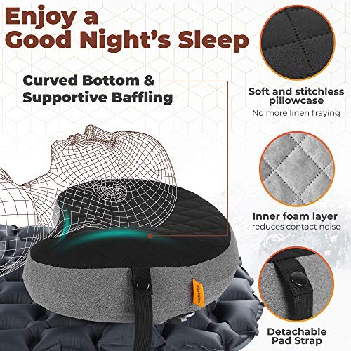 Inflatable Pillow for Camping, Backpacking Pillow, Travel, Hiking, Camping - Picture 3 of 7