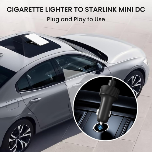 Starlink Mini Cable 12-48V Car Charger DC Power Adapter 16AWG 10FT Cord - Picture 4 of 8
