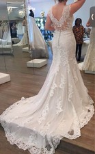 NEW - Lace MORI LEE Wedding Dress with Train and Illusion Back