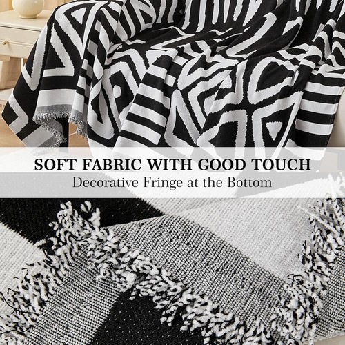 Boho Sofa Cover for 2 3 4 Seater Chenille AB Sided Slipcover for Corner Sofa - Foto 29 di 51