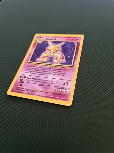1999 Pokémon SIMSALA / Alakazam Holo 1/102 Base Set Basis Set Deutsch VG - Bild 2 von 4
