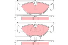 Bremsbeläge GDB969 TRW für SAAB 900 I Combi Coupe 900 I 9000 Schrägheck 9000
