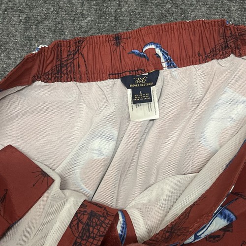 Brooks Brothers costume da bagno uomo pantaloncino grande foderato in rete pesce spada nautico rosso - Foto 10 di 15