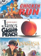 Chicken Run/Anastasia/James & the... DVD Brand New UK Release Genuine Fast