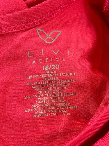 LIVI Active Lane Bryant Damen 18/20 Langarm V-Ausschnitt Spitze hinten himbeerrot - Bild 5 von 11