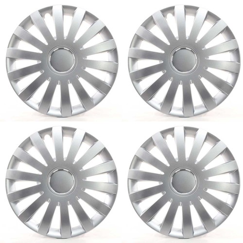 4x Radkappen 17 Zoll Radzierblenden Radblenden "Wind" silber für Audi Daewoo Hyu - Imagen 4 de 5