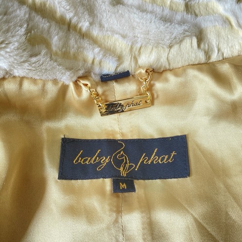 Vintage Y2K Baby Phat Faux Fur Penny Lane Style Coat Belted Mob Wife Size M - Picture 13 of 15