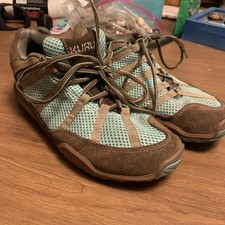 Kuru Womens Chicane Hiking Trail Shoes Size 8.5 Tan Blue Sneakers 200613 Mesh