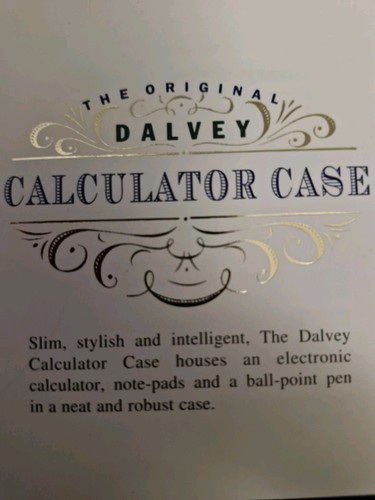 Estuche Calculadora Original The DAlvey con Bloc de Notas Pluma Nuevo en Caja Regalo de Cumpleaños - Imagen 3 de 3