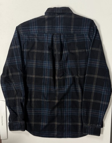 Carbon 2 Cobalt Lot 2 Corduroy Shirt Blue Black Plaid Long Sleeve Cotton Men M - Picture 13 of 13