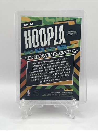 2024-25 Panini Nba Hoops - Hoopla Victor Wembanyama #12 - Foto 2 di 2