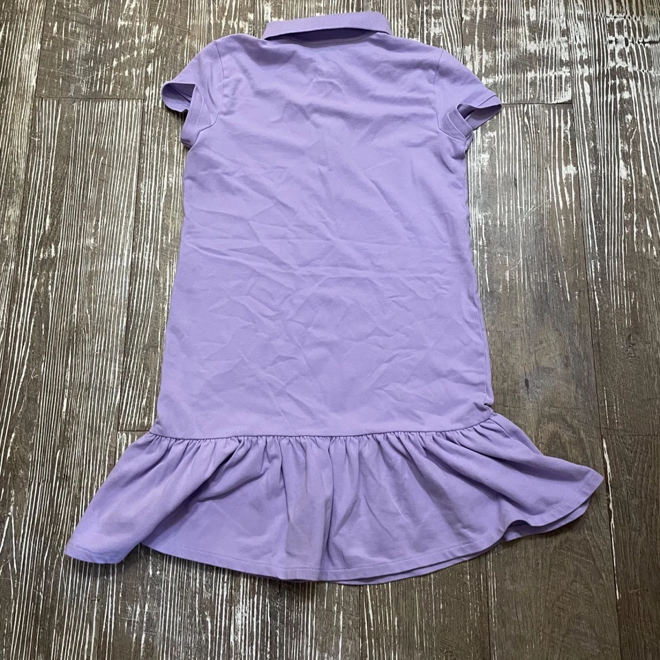 Polo Ralph Lauren Niñas Morado Talla XL Uniforme Vestido Foto 4 de 4