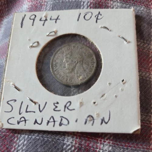 1944 Dime 80% Silver Canadian Dime One Ten Cent Silver Coin from Canada