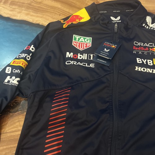 Castore Red Bull Softshell Jacket XL Softshell F1 Team Racing Navy New With Tags - Picture 2 of 5