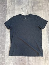 Uniqlo U Women  s 100 Cotton Dark Grey T-Shirt Size XS