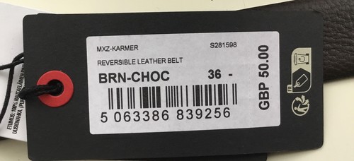 Ted Baker Karmer Wendegürtel Leder, Chocolate Größe 36 UVP 50,00 £ - Bild 4 von 4