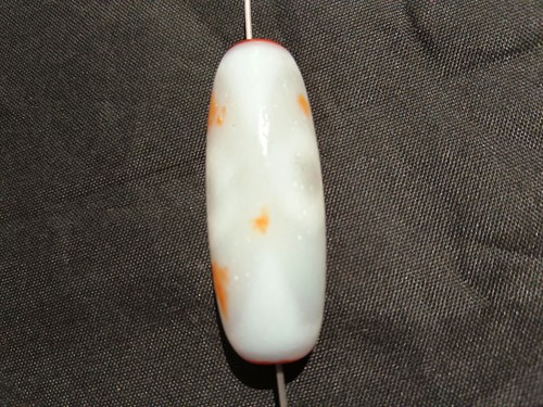 Special Rare Tibetan White Natural Agate Dzi *3Eyed* Bead QQ042 - Picture 6 of 7