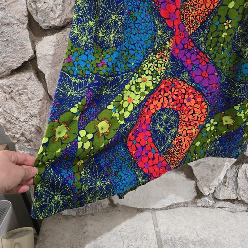 Vintage Hawaiian Maxi Floral Handmade Psychadelic Dress Boho Hippie Women's S/M - Picture 6 of 7