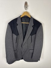 Circle S Men 46 Reg Gray Western Blazer Sports Coat Cowboy USA